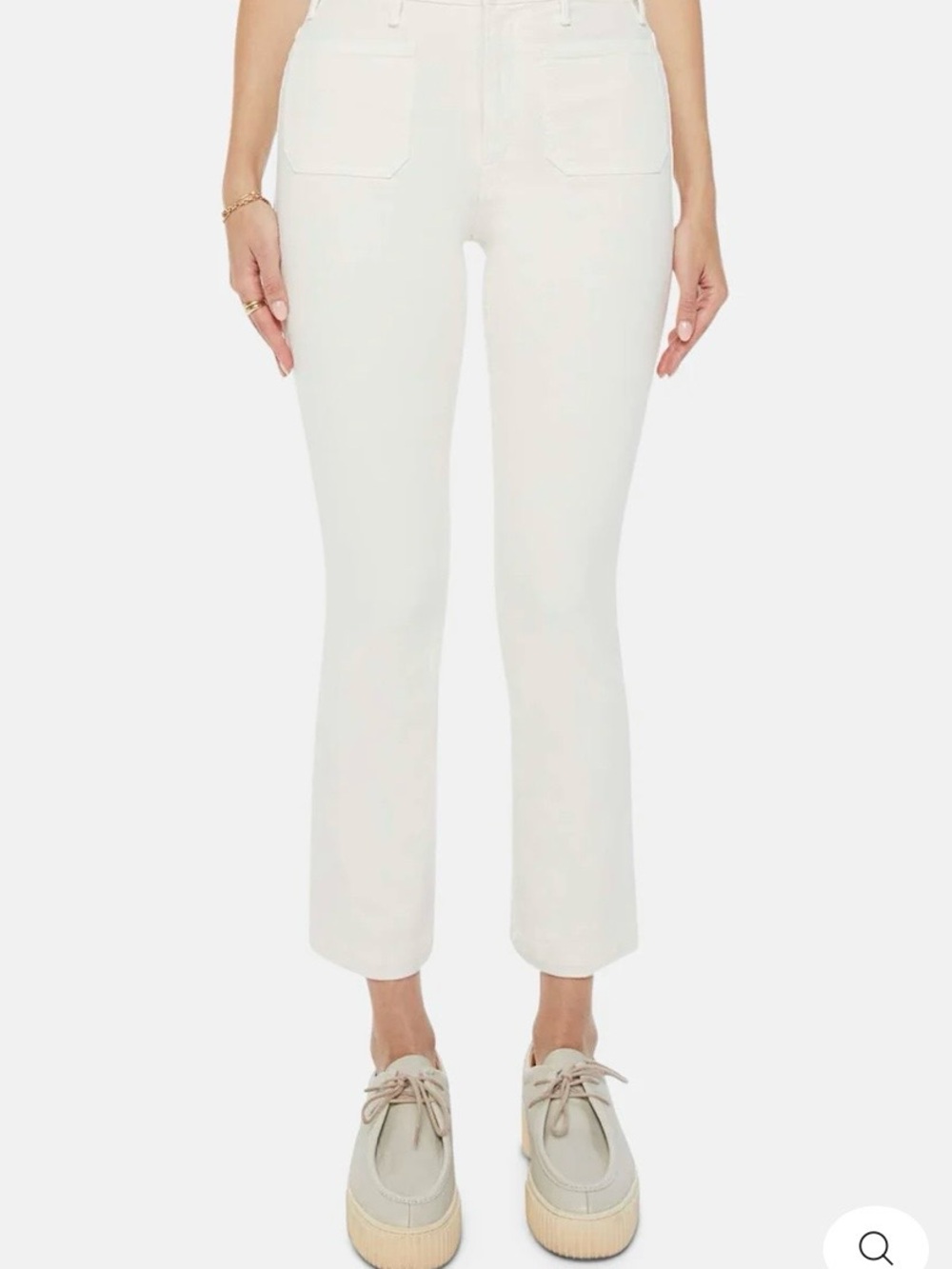 MOTHER The Hustler Patch Pocket Flood Jeans